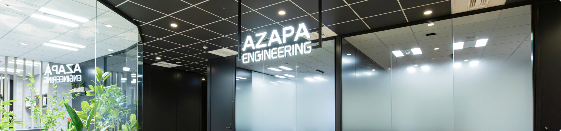 AZAPA ENGINEERINGのオフィス入口